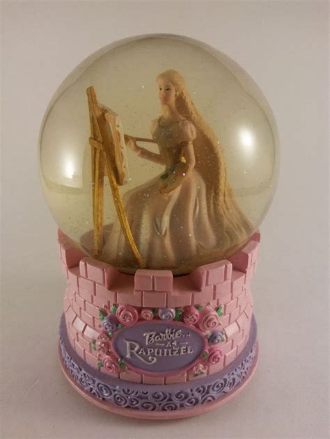Retired Barbie As Rapunzel Glitter Musical Snow Globe La Primavera