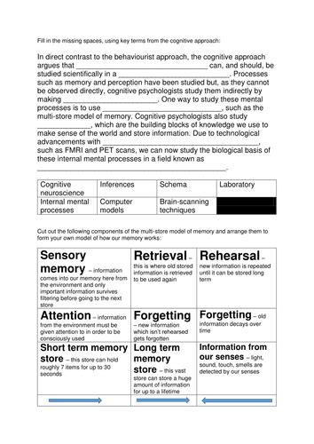 Cognitive Worksheets Cognitive Worksheet Kitchen Printable