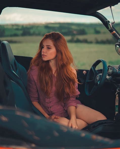 Car Girls Redheads Hood Riding Couple Photos Couples Scenes