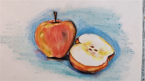 How To Draw Appleoil Pastel Youtube