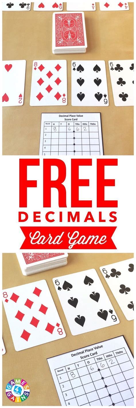 Where they found it, how they traded for it, who gave it to them. Decimal Place Value With Playing Cards! | Place value with ...