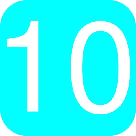 Maybe you would like to learn more about one of these? Light Blue, Rounded, Square With Number 10 Clip Art at ...