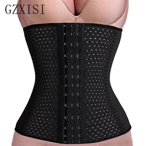 Sexy Corsets And Bustiers Slimming Body Waist Shaper Tummy Trimmer Black Waist Trainer