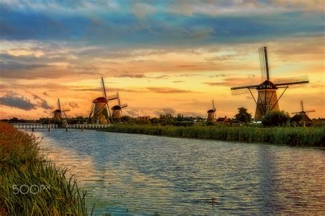 Kinderdijk Kinderdijk Dutch Windmills Natural Landmarks