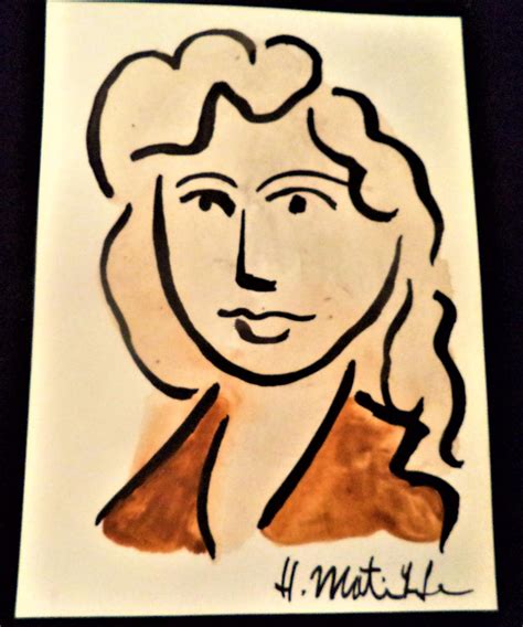 Sold Price Signed Henri Matisse Ink And Watercolor On Cardstock