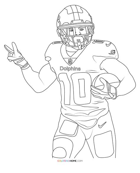 Tyreek Hill Football Coloring Pages Coloring Pages