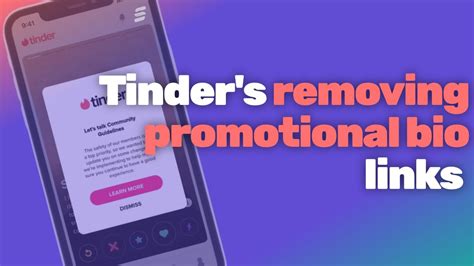 tinder bio links are being removed if they promote sex work