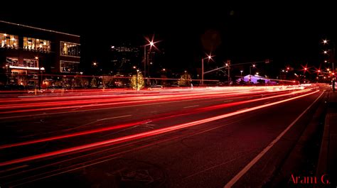 Wallpaper Street Light Dark City Cityscape Night Car Urban Red