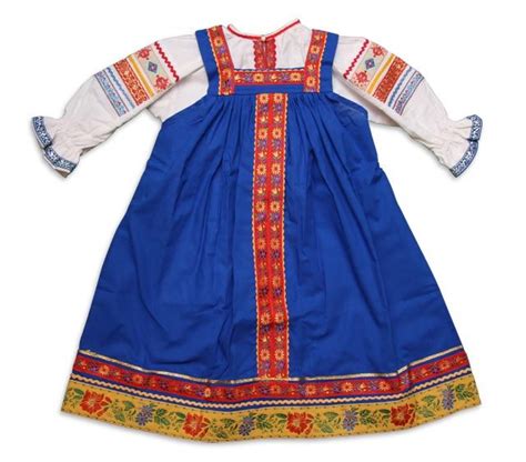 Russian Sarafan Traditional Dress For Girls During The 18th And 19th Centuries The Decorative