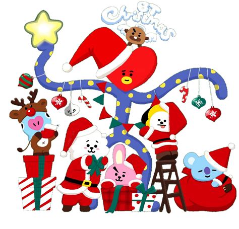 Bt21 Christmas Wallpapers Top Free Bt21 Christmas Backgrounds
