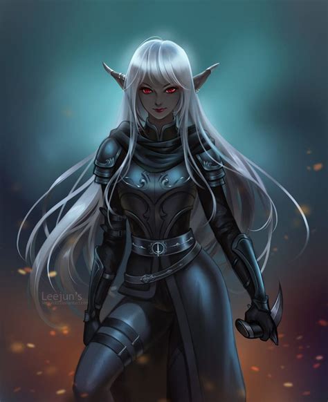 Commission Jaelri Baenre By Leejun Dark Fantasy Art Fantasy Girl