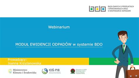 Webinarium MODUŁ EWIDENCJI ODPADÓW w systemie BDO YouTube