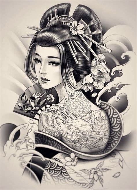Geisha Tattoo Design Japan Tattoo Design Tattoo Design Drawings