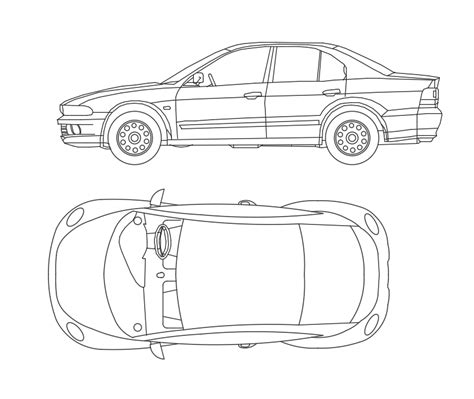2d Autocad Car Design Is Given In This Autocad Drawing File Download