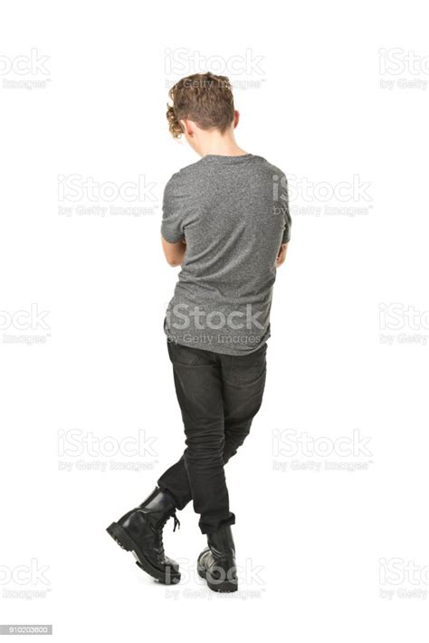 Back Of Teenager Boy Standing Stock Photo Download Image Now Istock