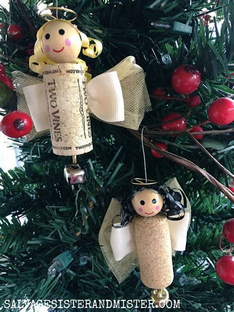 Diy Wine Cork Angel Ornament Salvage Sister And Mister