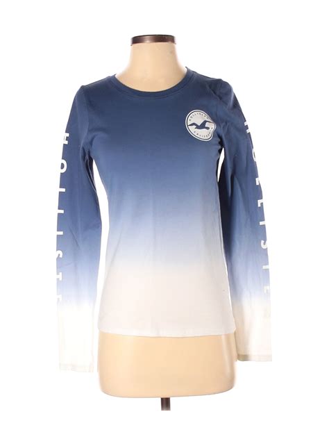 Hollister Women Blue Long Sleeve T Shirt Xs Ebay