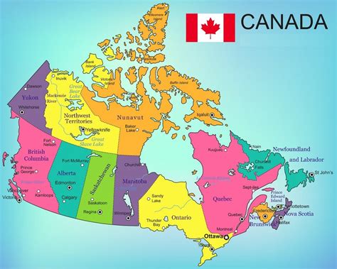 خريطة كندا بالعربي