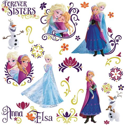 Disney Frozen Spring Elsa Anna Forever Sisters Peel And Stick Wall