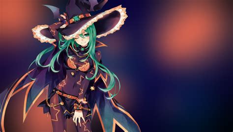 Witch Green Hair Anime Anime Girls Wallpapers Hd Desktop And