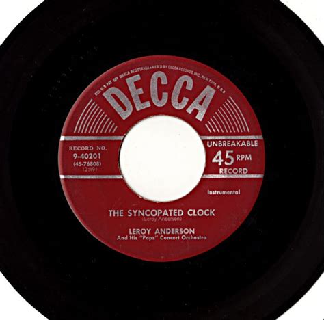 leroy anderson and his pops concert orchestra the syncopated clock the waltzing cat 1951