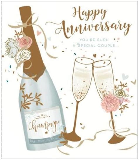 Happy Wedding Anniversary Champagne Special Couple New Uk Greetings
