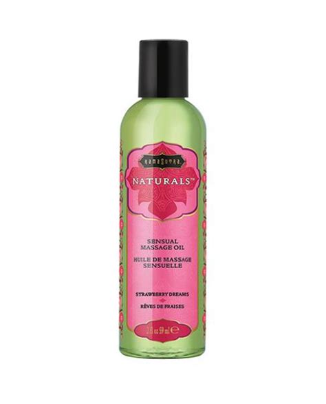 Kama Sutra Naturals Massage Oil 2 Oz Strawberry Dreams On Cloud 9