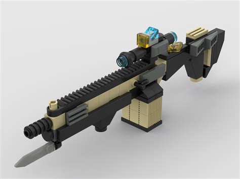 Lego Moc Futuristic Lmg Scar X By Huexley Rebrickable Build With Lego