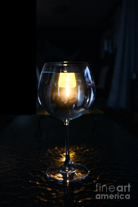 Wine Glass Candle Light Reflection Photograph By Reva Steenbergen Pixels