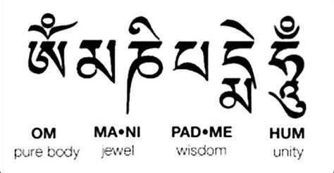 Tibetan Script Mantras Om Mani Padme Hum Mantra Tattoo