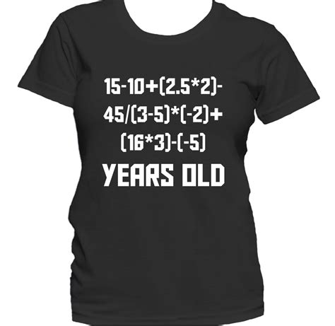18 Years Old Algebra Equation Funny 18th Birthday Math Womens T Shirt