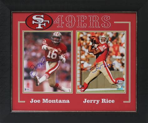 Charitybuzz Joe Montana And Jerry Rice Signed 49ers Photo Display Lot