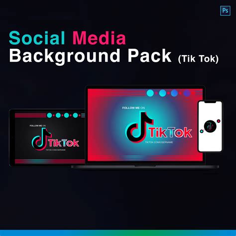 8 Social Media Background Banner Pack Tiktok Filtergrade