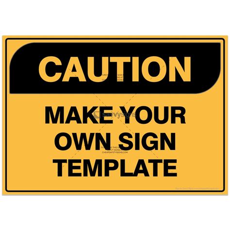 Are you looking for attention sign design images templates psd or png vectors files? CAUTION Make Your Own Sign (MS Word & PowerPoint Landscape ...