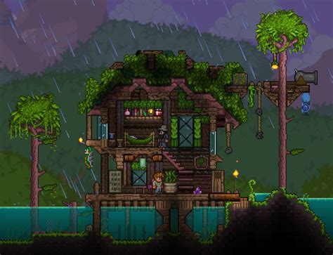 Starting A New Jungle Village Terrarium Base Terraria House Design