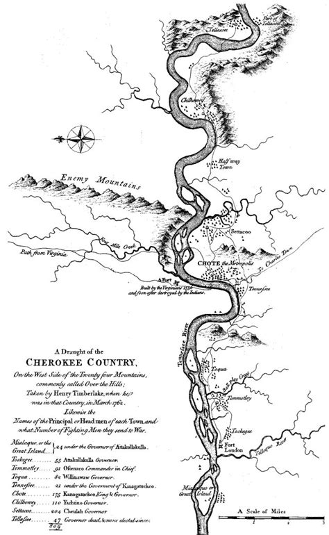 Timberlake 1762 Cherokee Map Native Heritage Project