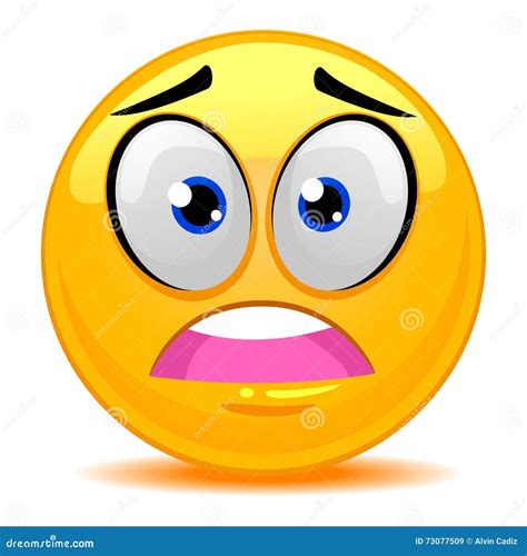 Smiley Emoticon Scared Face Stock Vector Illustration Of Graphics