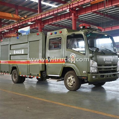 Isuzu Military Emergency Rescue Fire Truck With 6000l Water Tank Fire