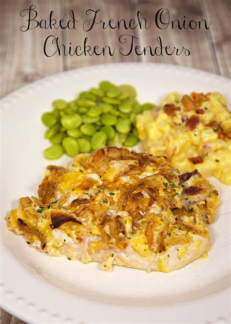 This french onion chicken casserole gets its flavor from mushrooms, white wine, beef broth, and rotisserie chicken. Baked French Onion Chicken Tenders - Plain Chicken