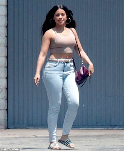 Gina Rodriguez Flashes Her Tummy In Nude Crop Top In La Daily Mail Online