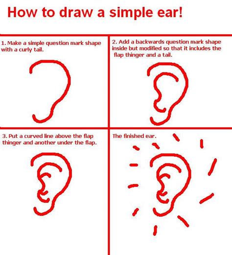 How To Draw An Ear Really Easy Drawing Tutorial Drawing Tutorial