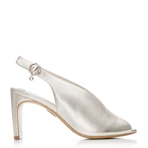 Chrissi Gold Metallic Leather High Heel Shoes From Moda In Pelle Uk