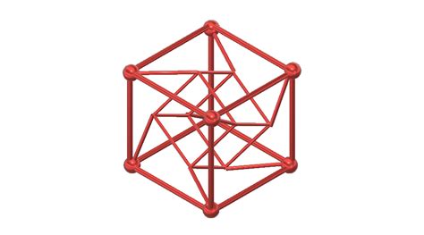 4d Hypercube 3d Cad Model Library Grabcad