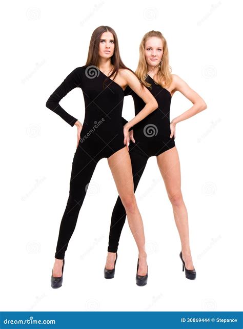 Deux Filles Sexy Utilisant Le Collant De Danseur Photo Stock Image Du Danseurs Patte 30869444