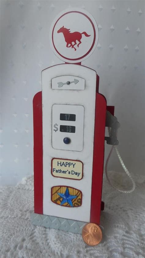 Gas Pump Popup Cards Vintage Gas Pump Birthday Box Card Gas Etsy