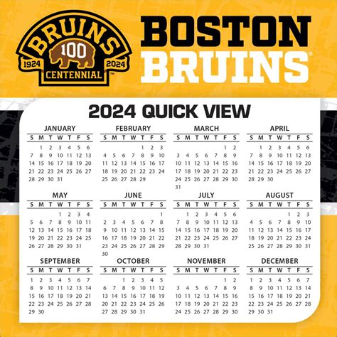 Boston Bruins 2024 Desk Calendar
