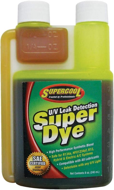 Supercool Uv Fluid Leak Detection Dye 8 Oz Orange Tint