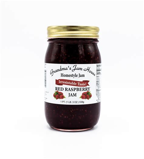Red Raspberry Jam 1 Pt Grandmas Jam House