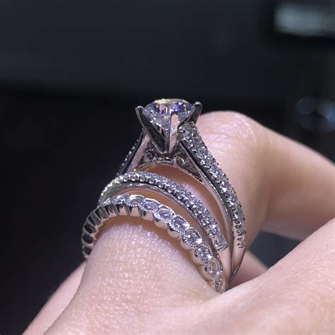 Stackable Wedding Band With Solitaire 