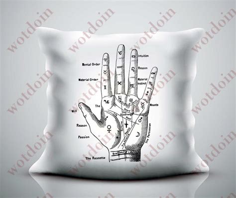 Fortune Teller Palmistry Hand Digital Image Transfer For Pillows Cards